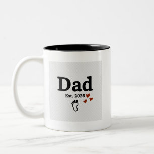2 Couleurs Tasse Papa Fait en 2026 Cadeau Nouveau Papa Em