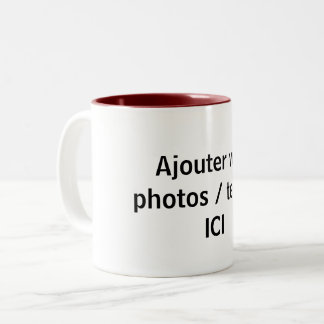2 Couleurs Tasse Personnalisable