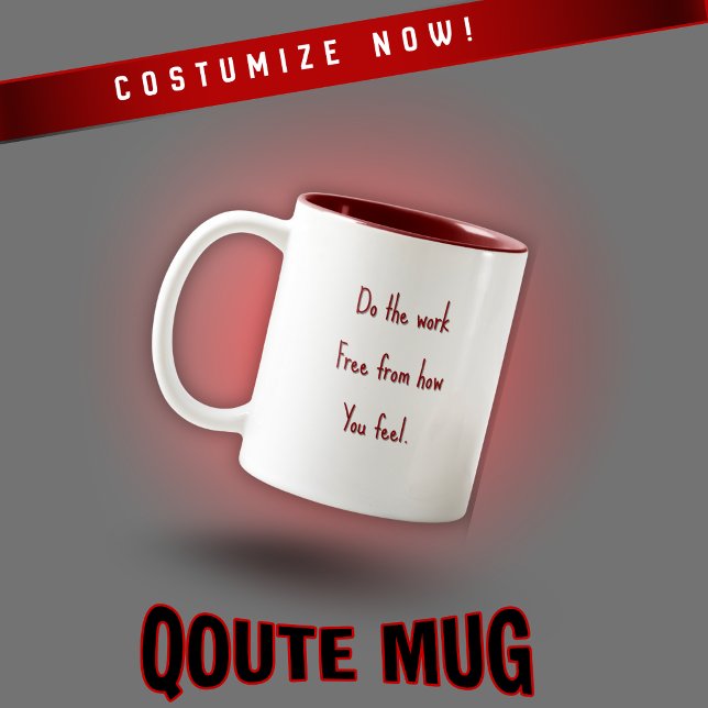 2 Couleurs Tasse personnalisable avec citation motivante  (Créateur téléchargé)