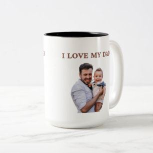 2 Couleurs Tasse personnalisée avec visage de famille mignon 
