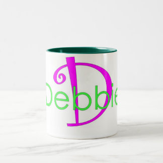 2 Couleurs Tasse personnalisée de "Debbie"