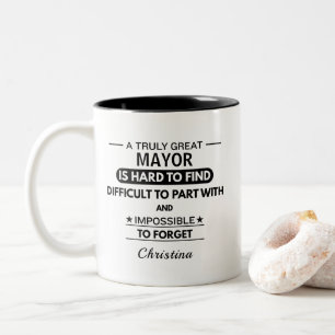 2 Couleurs Tasse personnalisée de remerciement au maire Cadea