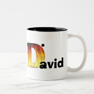 2 Couleurs Tasse personnalisée de tasse de café pour DAVID