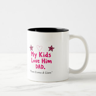 2 Couleurs Tasse personnalisée « Mes enfants l'aiment » Cadea