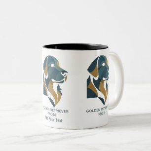 2 Couleurs Tasse personnalisée pour maman de Golden Retriever