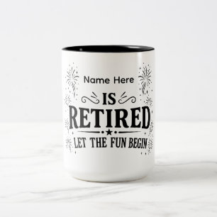 2 Couleurs Tasse personnalisée pour retraite - Que la fête co