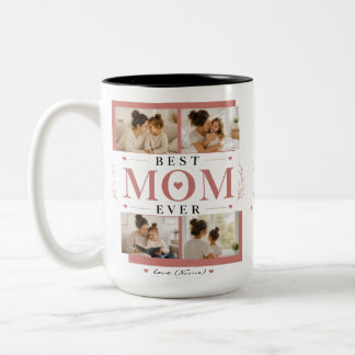 2 Couleurs Tasse Photo Meilleure Maman du Monde Personnalisée