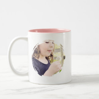 2 Couleurs Tasse photo - Rose personnalisée avec ASL ILY