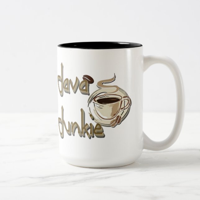 2 Couleurs Tasse pour amateurs de café Java Junkie (Droit)