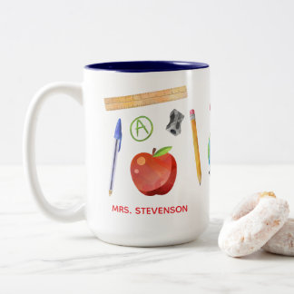 2 Couleurs Tasse pour Enseignant - Cadeau d'Appreciation pour