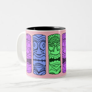 2 Couleurs Tasse principale de Tiki d'art de bruit