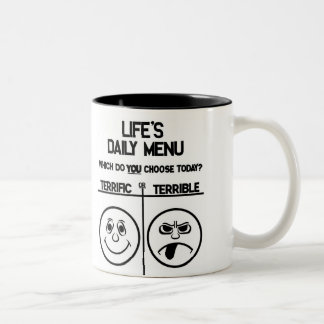 2 Couleurs Tasse quotidienne de menu