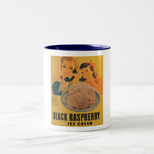2 Couleurs tasse rasberry noire d'annonce de crème glacée