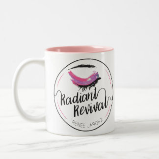 2 Couleurs Tasse rayonnante de logo de renaissance