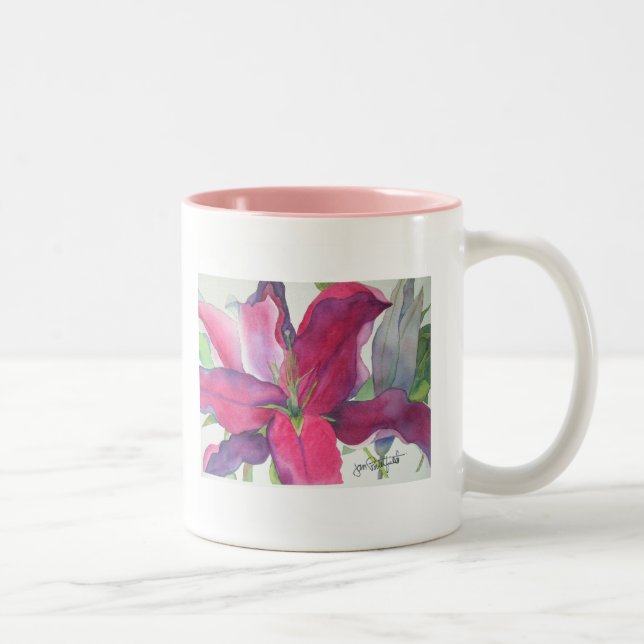 2 Couleurs Tasse rose de lis (Droit)