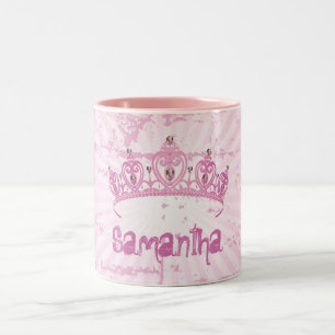 2 Couleurs Tasse rose de tasse de café de princesse Crown