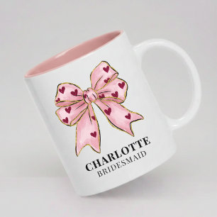 2 Couleurs Tasse Rose Tribu de la Mariée Cadeau Personnalisé