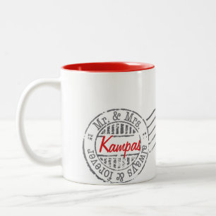 2 Couleurs Tasse rouge de collection de service postal