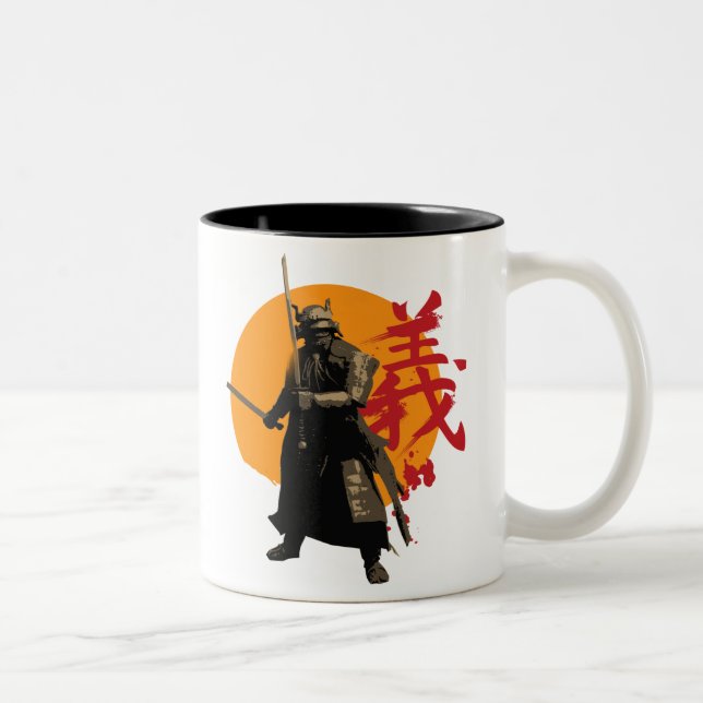 2 Couleurs Tasse samouraï de guerrier (Droit)