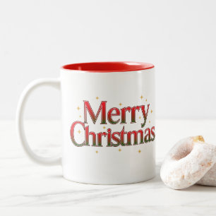 2 Couleurs Tasse Sapin de Noël Minimaliste – Café de Fêtes