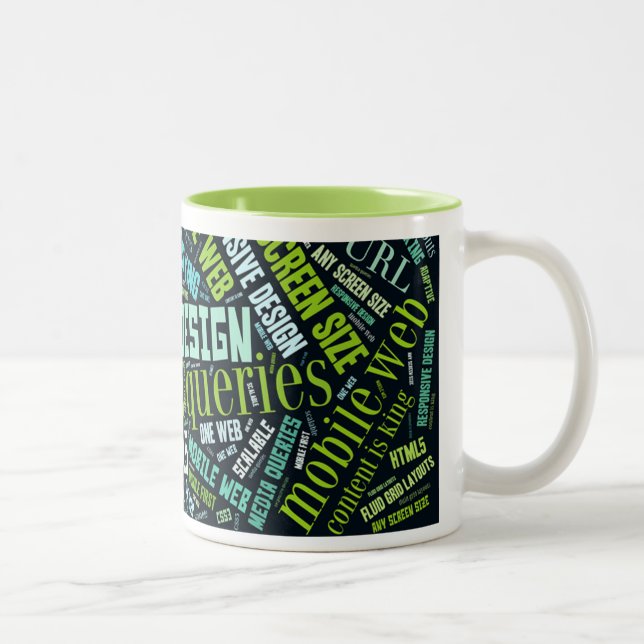 2 Couleurs Tasse sensible de conception (Droit)
