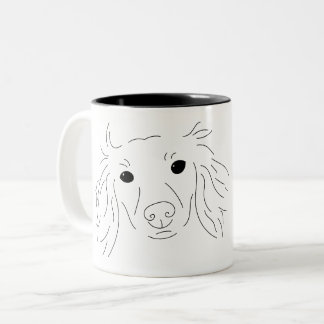 2 Couleurs Tasse sérieuse de teckel