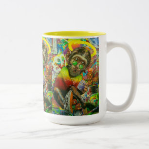 2 Couleurs tasse singe