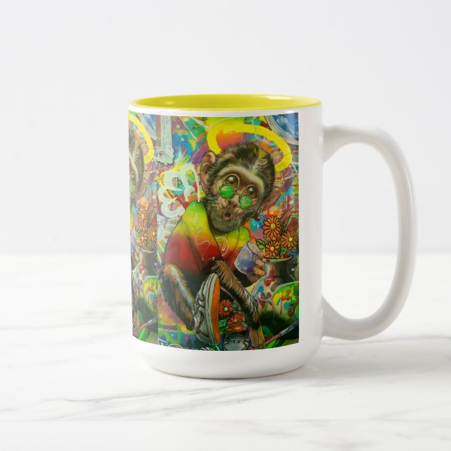 2 Couleurs tasse singe (Droit)