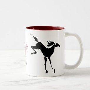 2 Couleurs tasse s'opposante de cheval