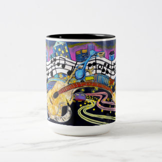 2 Couleurs Tasse s'opposante de guitare