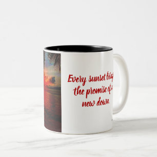 2 Couleurs Tasse Sunset Editable