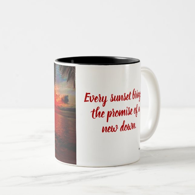 2 Couleurs Tasse Sunset Editable (Devant droit)