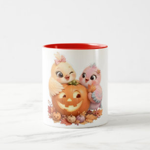 2 Couleurs Tasse Sweet Halloween Bird Friends