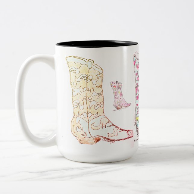 2 Couleurs Tasse tes talons tasse de café (Gauche)