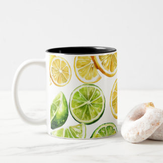 2 Couleurs Tasse Tranches de Citron Vert : Décoration de Cuis