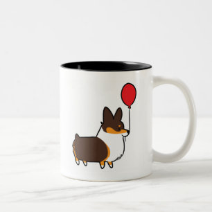 2 Couleurs Tasse tricolore   CorgiThings de ballon de corgi