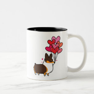 2 Couleurs Tasse tricolore   CorgiThings de corgi d'amour et