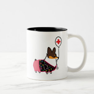 2 Couleurs Tasse tricolore   CorgiThings d'infirmière de