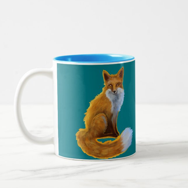 2 Couleurs Tasse turquoise de Fox (Gauche)