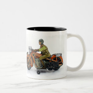2 Couleurs Tasse vintage de moto de jouet