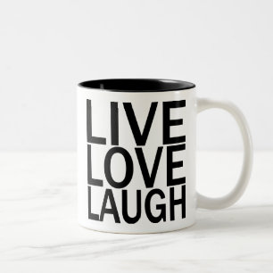 2 Couleurs Tasse vivante de rire d'amour