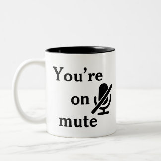 2 Couleurs Tasse « Vous êtes en sourdine » pour l'échec de la