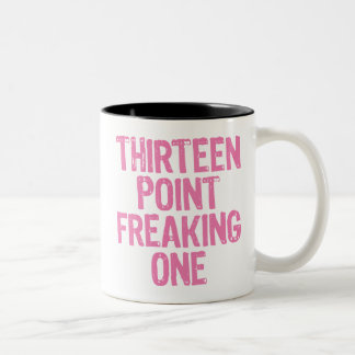2 Couleurs treize points freaking une tasse