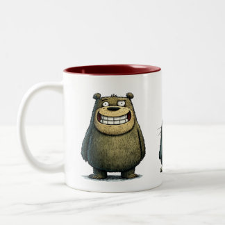 2 Couleurs Trio d'animaux mignons Tasse à café