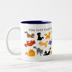 2 Couleurs Trop de tasse de chats