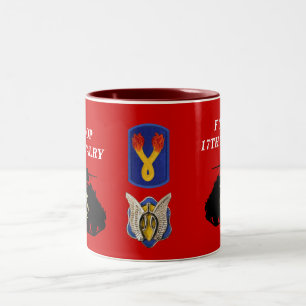 2 Couleurs Troupe de F, 17ème tasse de voie de la cavalerie