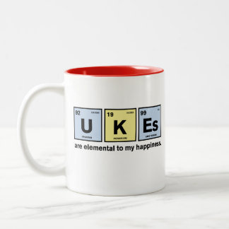 2 Couleurs Ukulélé et tasse drôles de la Science