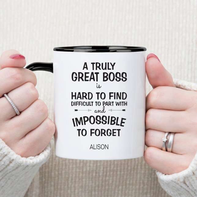 2 Couleurs Un vrai grand patron tasse personnalisée (Créateur téléchargé)