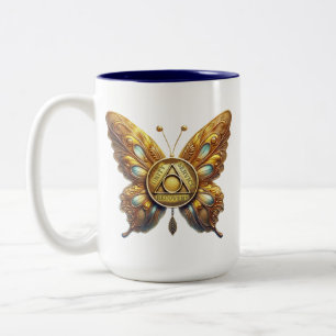 2 Couleurs Une prière et une tasse de papillon