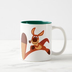 2 Couleurs "Venant ! !" Tasse mignonne de kangourou de bande